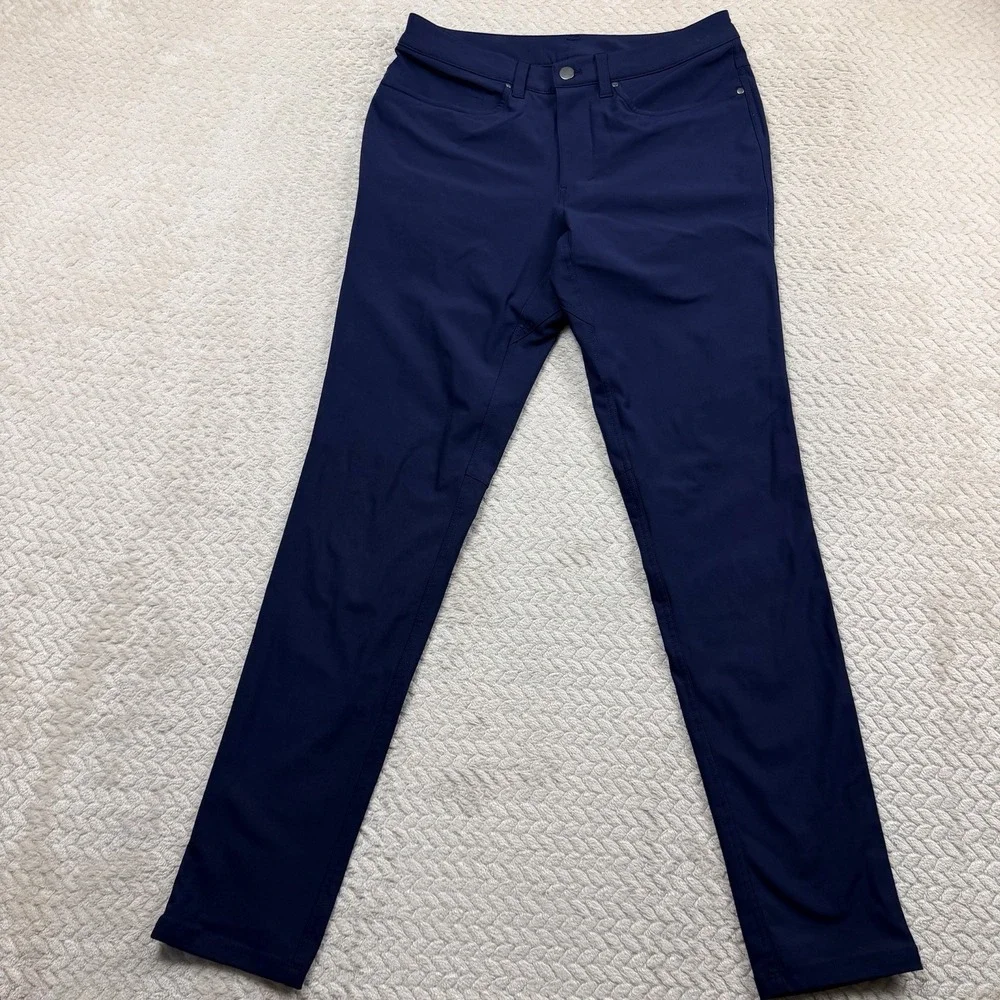 Lululemon Mens Pants 29 x 31 Straight Blue Commission ABC Performance Stretch